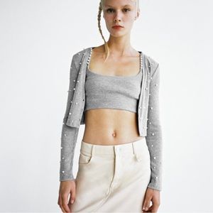 Zara Pearl Cardigan